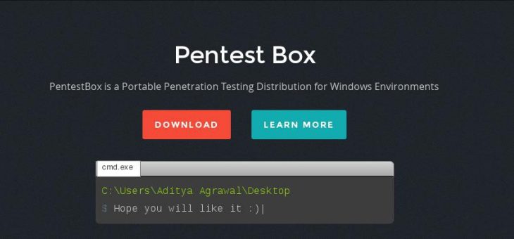 Portable Penetration Testing Distribution for Windows: PentestBox – vulnerablelife