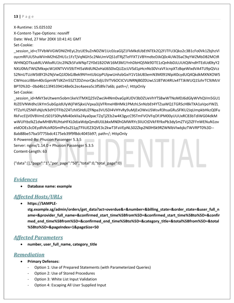 Sample CMS Application - Penetration Testing Report v1.0 - Partial13