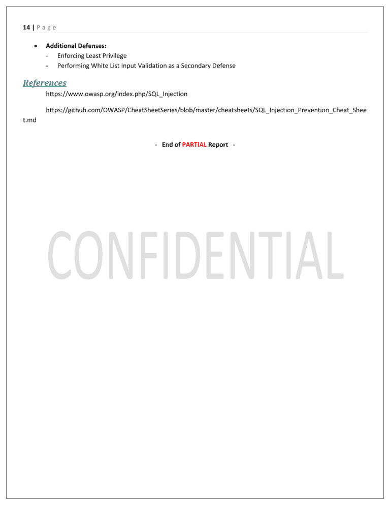 Sample CMS Application - Penetration Testing Report v1.0 - Partial14